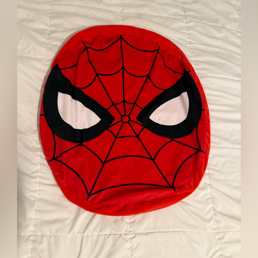 Spiderman Red Plush Pillow Cover